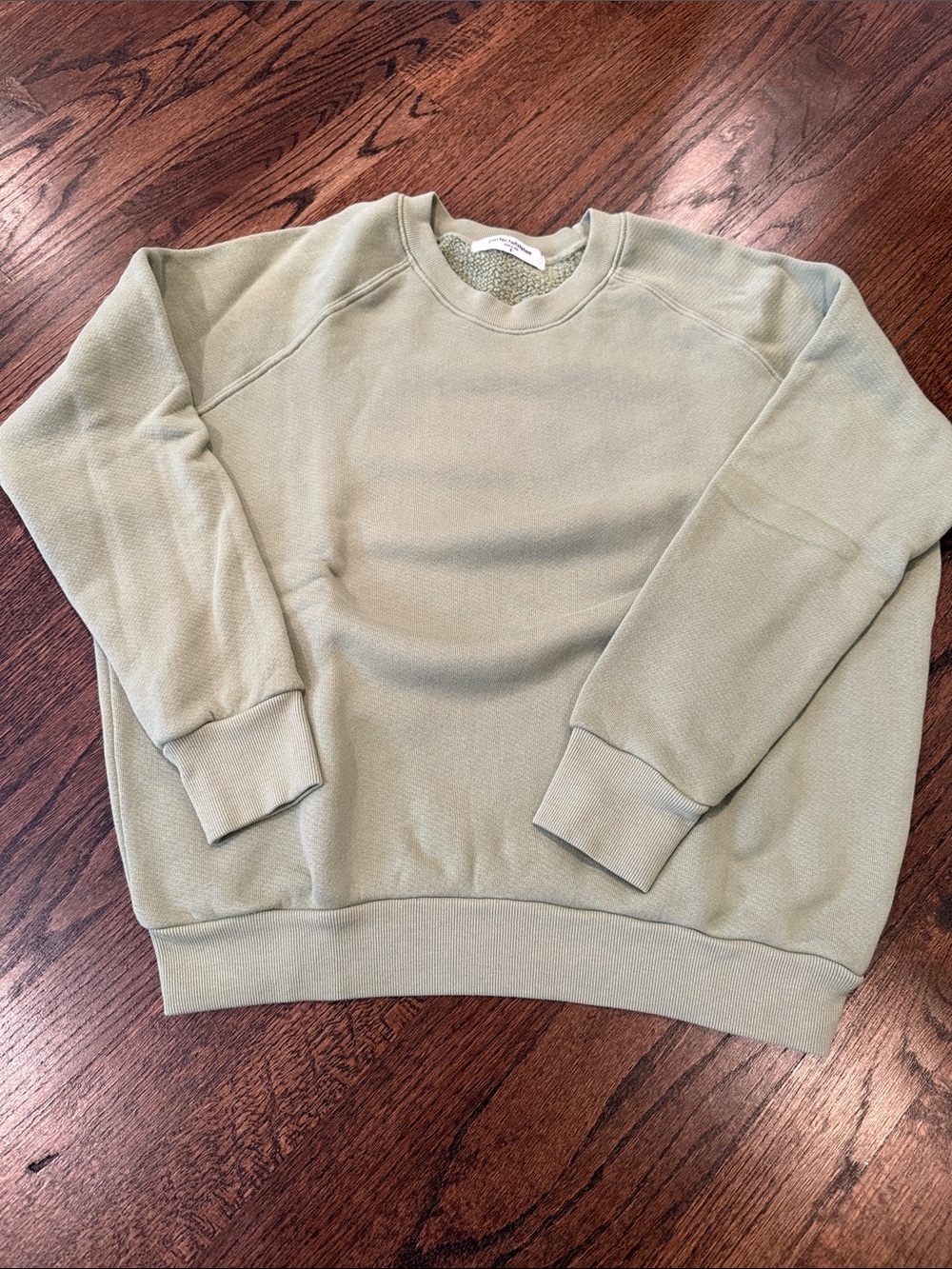 perfectwhitetee Crewneck Sweater in Sage Green